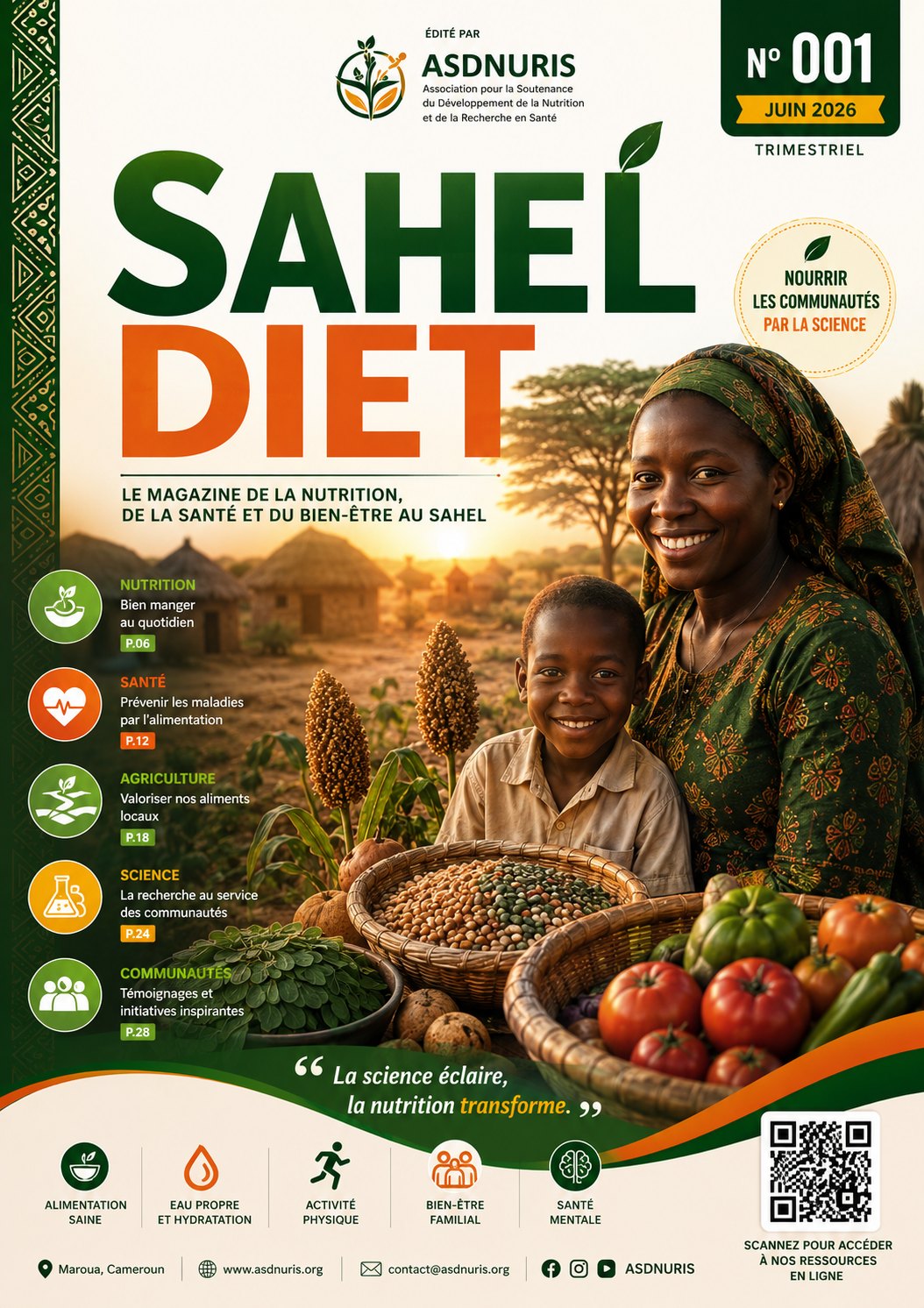 Annonce de notre Magazine Mensuel "SAHEL DIET"